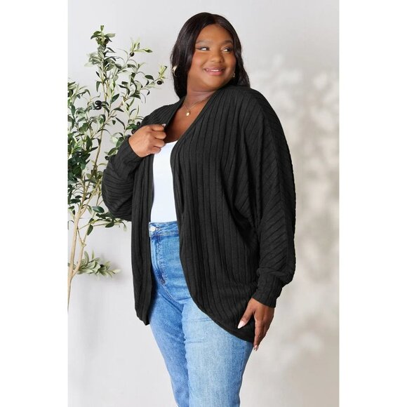Basic Bae Full Size Ribbed Cocoon Cardigan - Picture 5 of 7